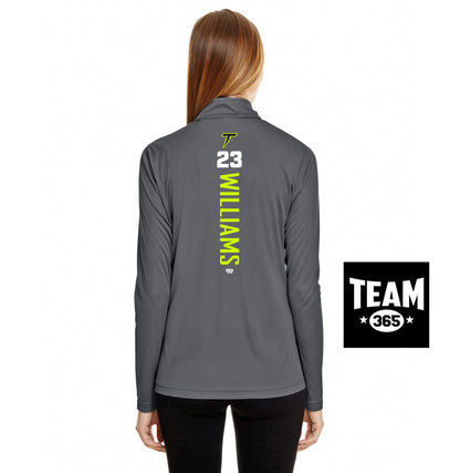 Team 365 TT31W Women's Zone Performance Quarter-Zip - Ponte Vedra Thunder Baseball