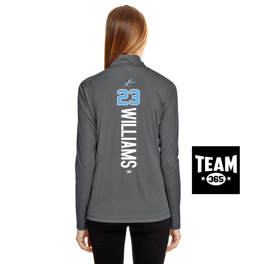 Team 365 TT31W Women's Zone Performance Quarter-Zip - Lightning Premier Softball