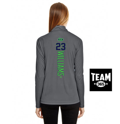 Team 365 TT31W Women's Zone Performance Quarter-Zip - OBP Land Sharks