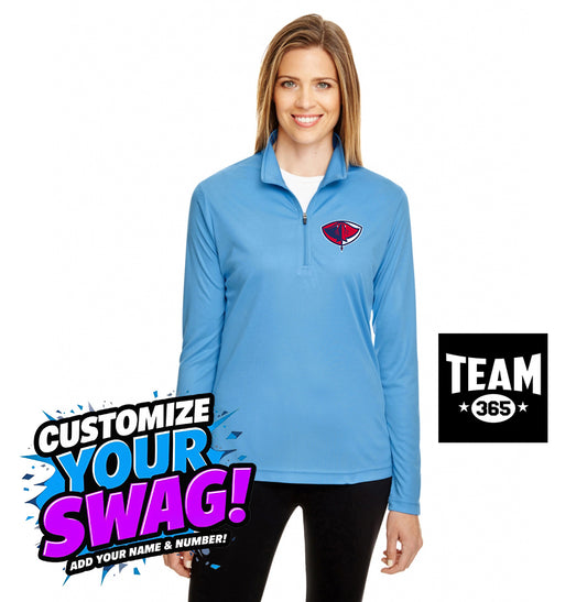 Team 365 TT31W Women's Zone Performance Quarter-Zip - Pasco Stingers Baseball