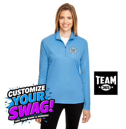 Team 365 TT31W Women's Zone Performance Quarter-Zip - Explosion Softball