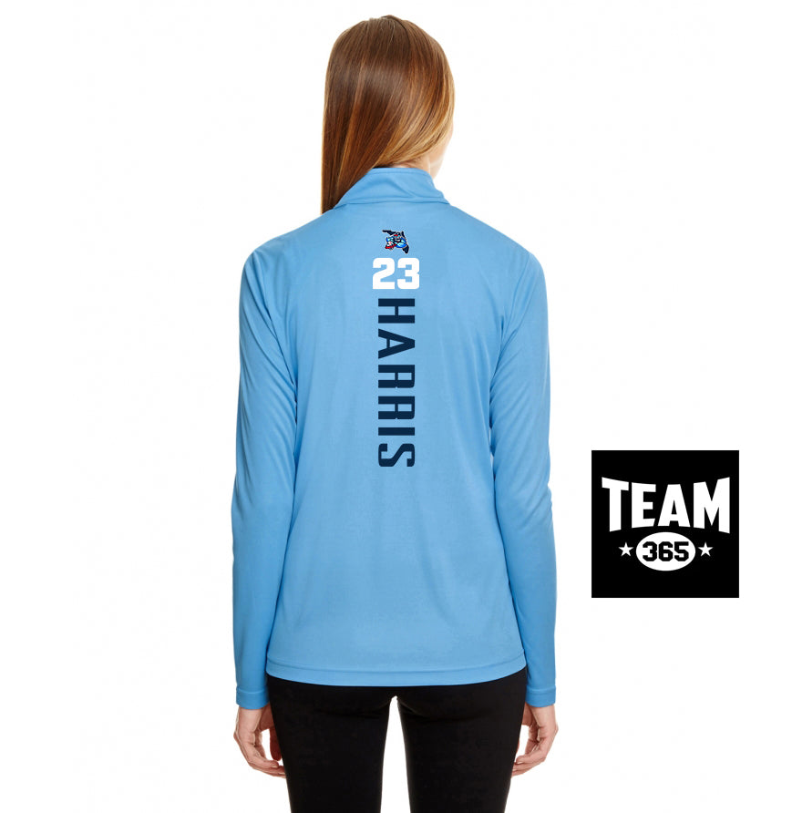 Team 365 TT31W Women's Zone Performance Quarter-Zip - FCA Blueclaws Baseball