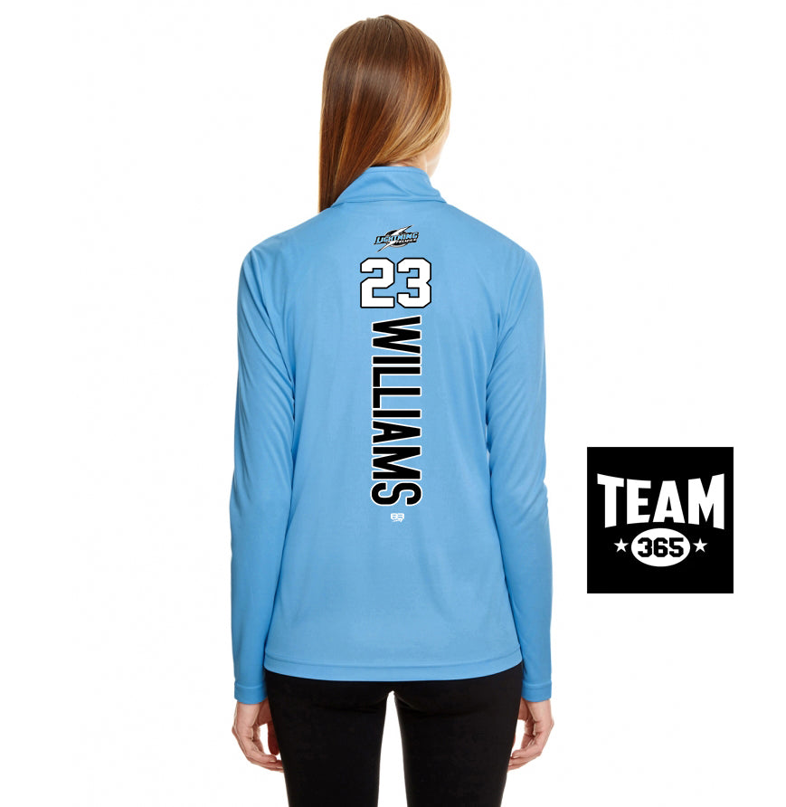 Team 365 TT31W Women's Zone Performance Quarter-Zip - Lightning Premier Softball