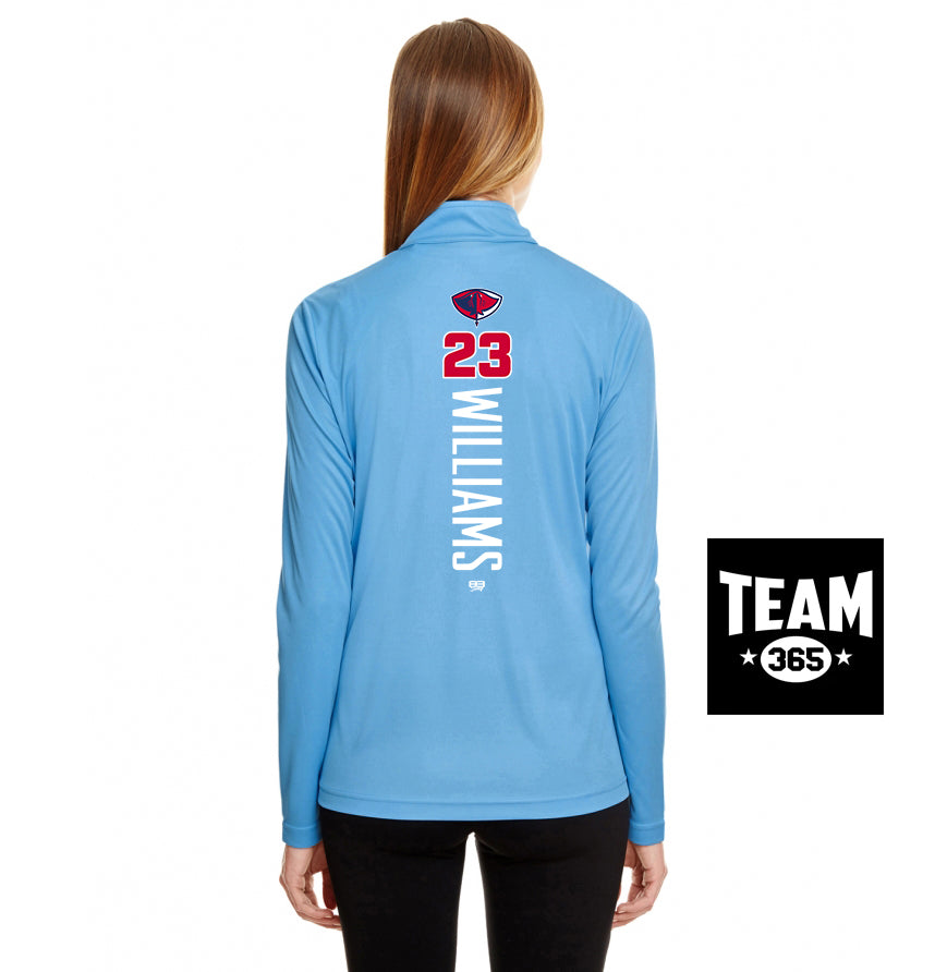 Team 365 TT31W Women's Zone Performance Quarter-Zip - Pasco Stingers Baseball