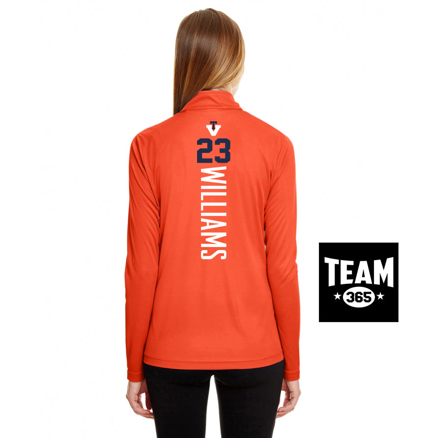 Team 365 TT31W Women's Zone Performance Quarter-Zip - Team Virginia Baseball