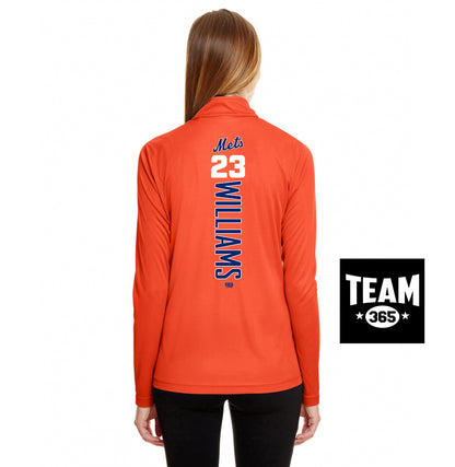 Team 365 TT31W Women's Zone Performance Quarter-Zip - Florida Mets Baseball