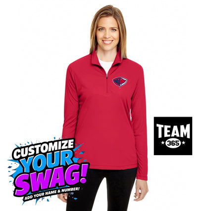 Team 365 TT31W Women's Zone Performance Quarter-Zip - Pasco Stingers Baseball