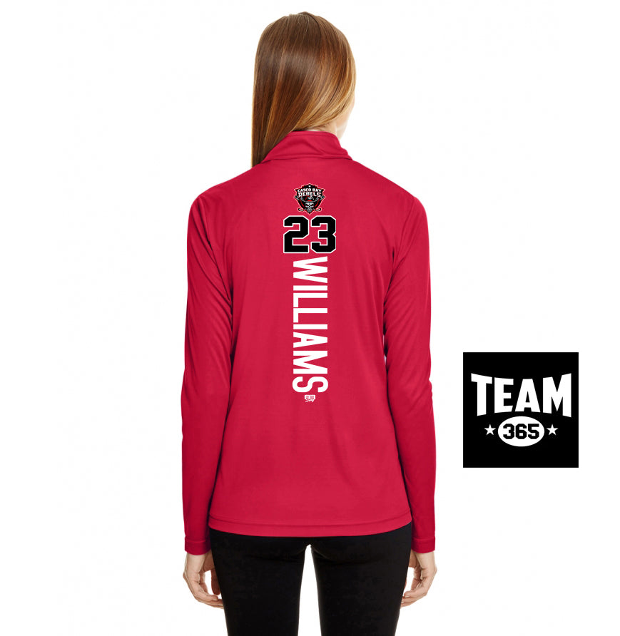 Team 365 TT31W Women's Zone Performance Quarter-Zip - Casco Bay Rebels Hockey