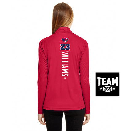 Team 365 TT31W Women's Zone Performance Quarter-Zip - Pasco Stingers Baseball