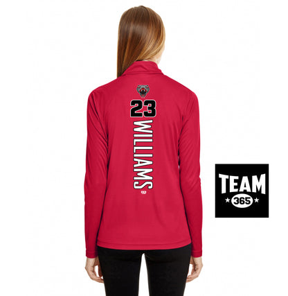Team 365 TT31W Women's Zone Performance Quarter-Zip - Black Creek Cottonmouths
