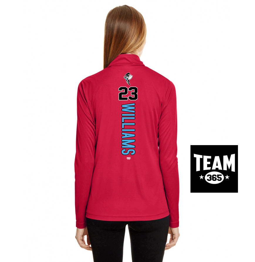 Team 365 TT31W Women's Zone Performance Quarter-Zip - NBC Gnats Baseball