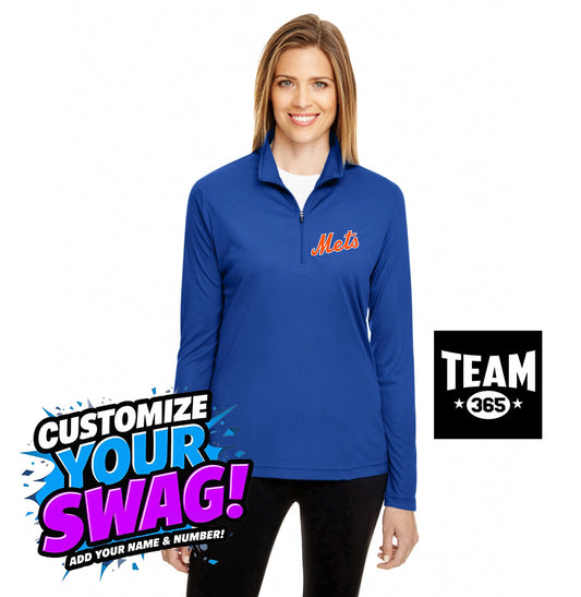 Team 365 TT31W Women's Zone Performance Quarter-Zip - Florida Mets Baseball