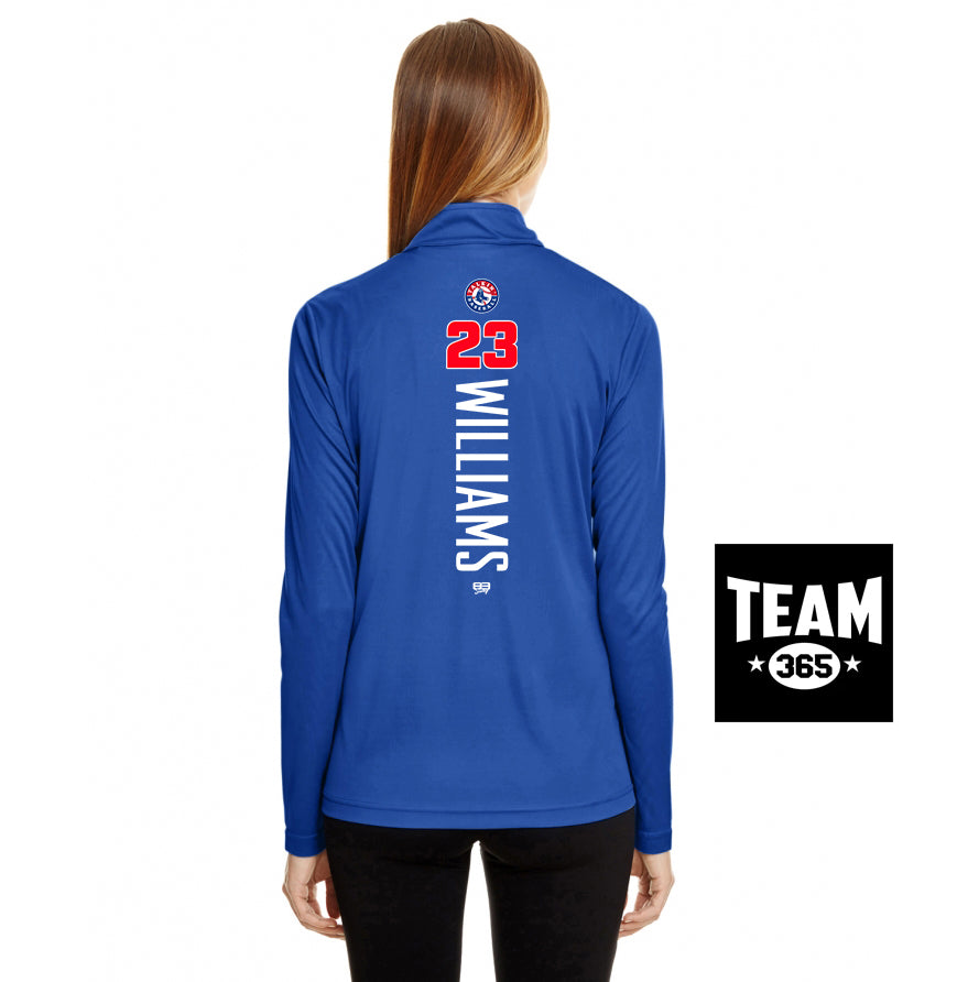 Team 365 TT31W Women's Zone Performance Quarter-Zip - Talkin' Baseball