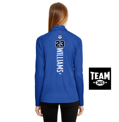 Team 365 TT31W Women's Zone Performance Quarter-Zip - JCB Diamond Kings Baseball