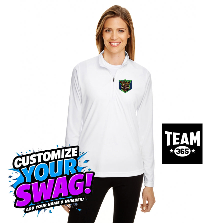Team 365 TT31W Women's Zone Performance Quarter-Zip - OBP War Hogs