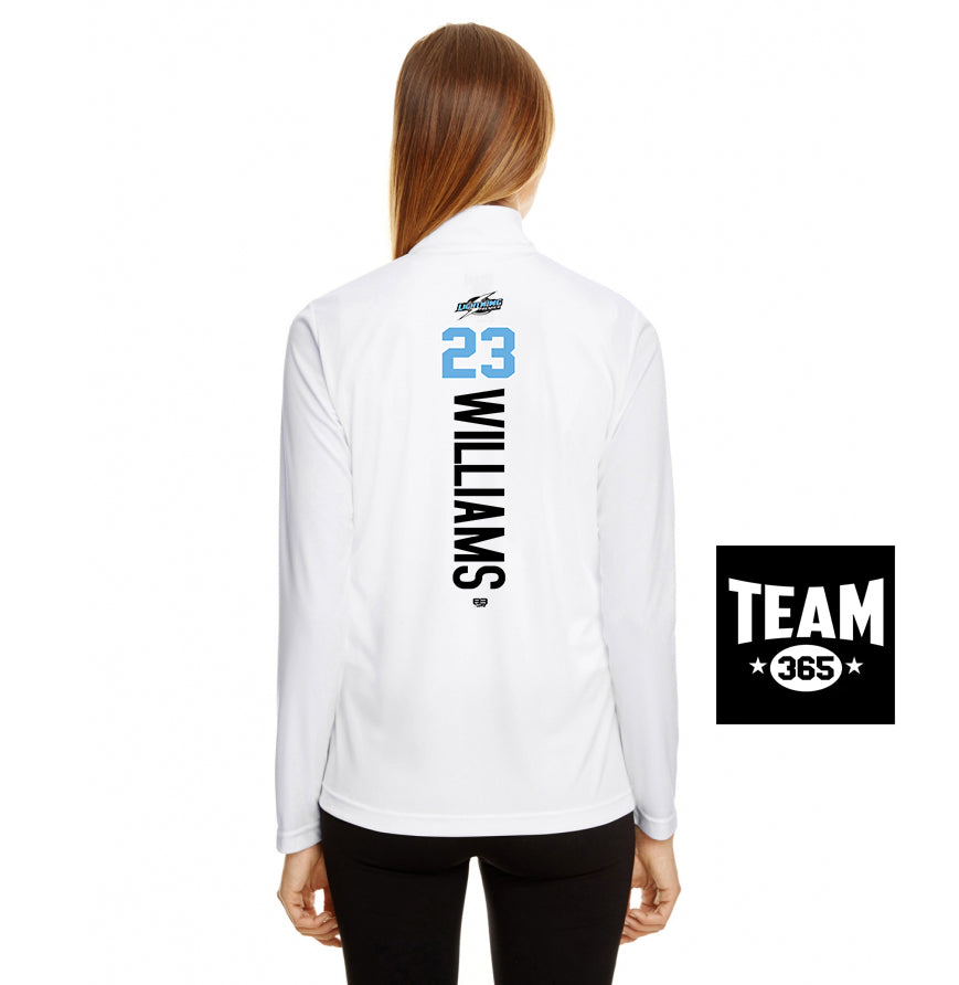 Team 365 TT31W Women's Zone Performance Quarter-Zip - Lightning Premier Softball