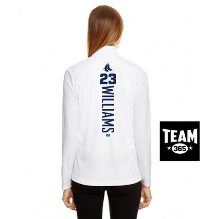 Team 365 TT31W Women's Zone Performance Quarter-Zip - Blue Sox Baseball
