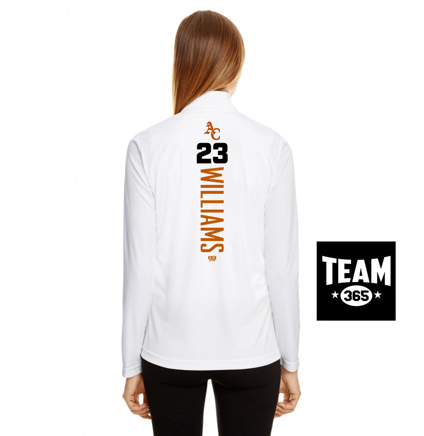 Team 365 TT31W Women's Zone Performance Quarter-Zip - Ancient City Reds