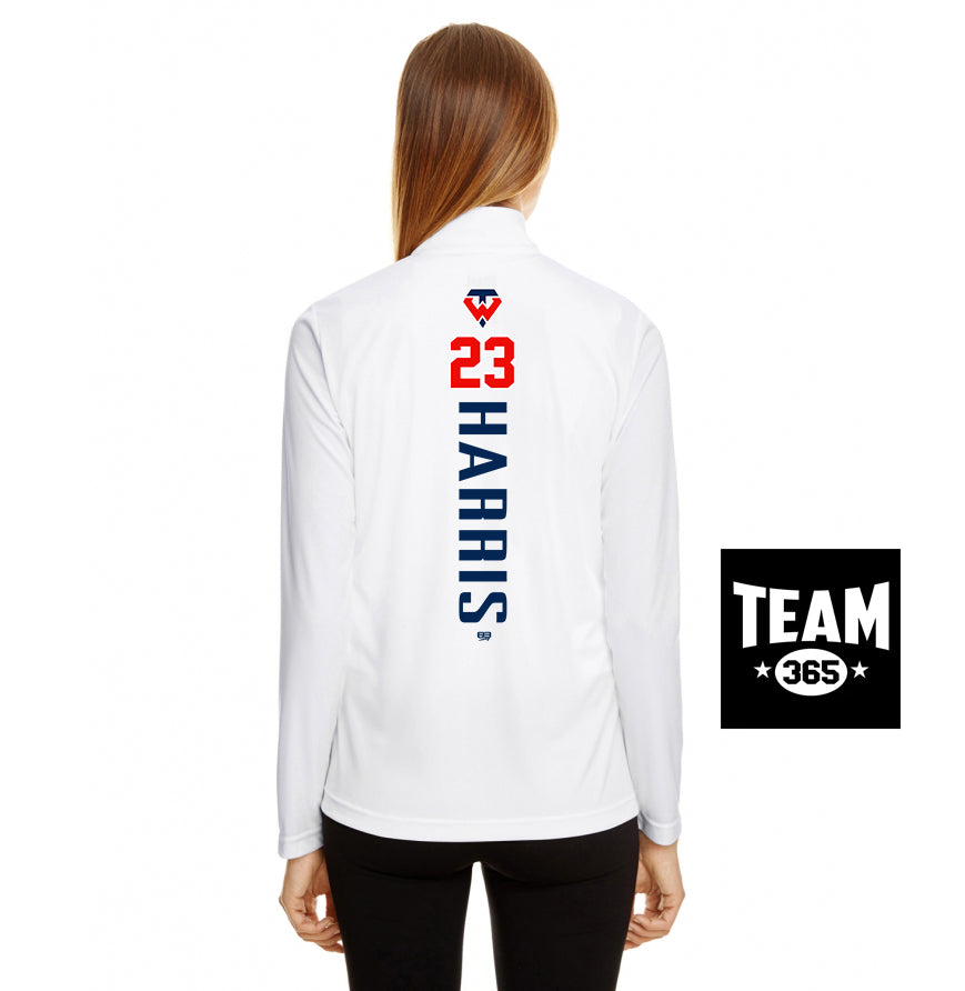 Team 365 TT31W Women's Zone Performance Quarter-Zip - Tampa Warriors Baseball