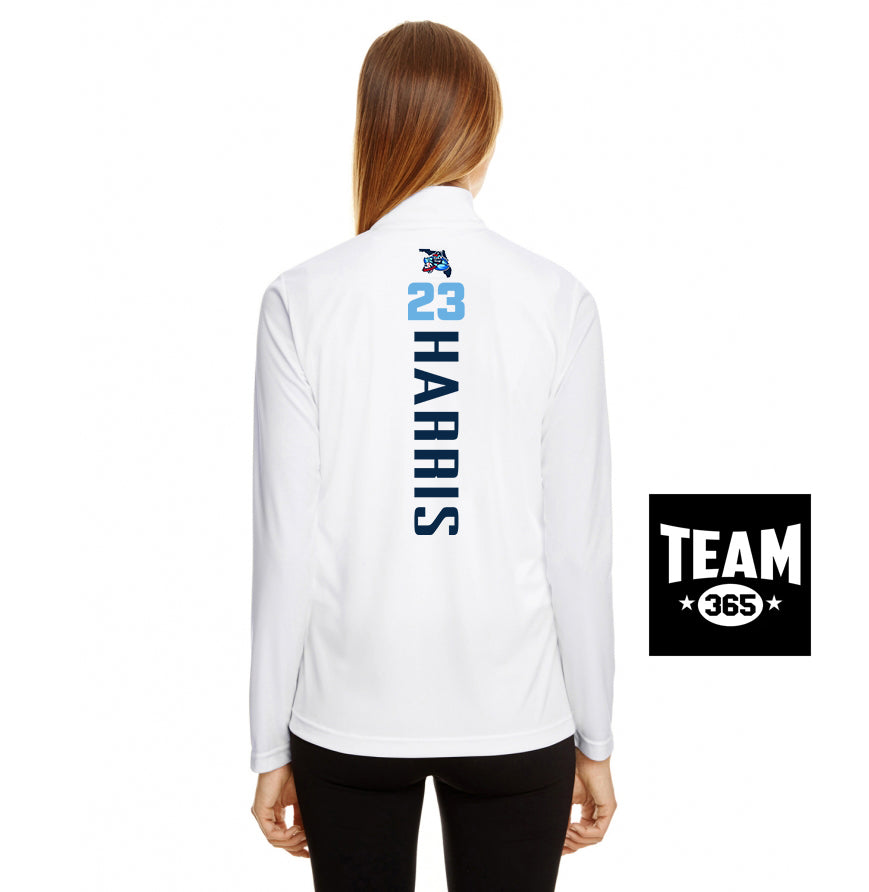 Team 365 TT31W Women's Zone Performance Quarter-Zip - FCA Blueclaws Baseball