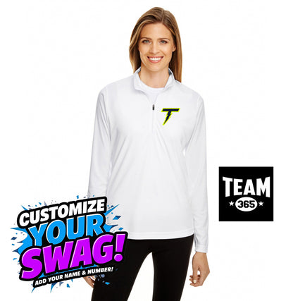 Team 365 TT31W Women's Zone Performance Quarter-Zip - Ponte Vedra Thunder Baseball