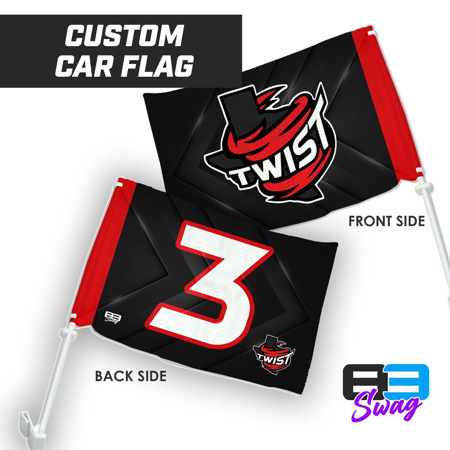 Twist Softball - Car Flag - 83Swag