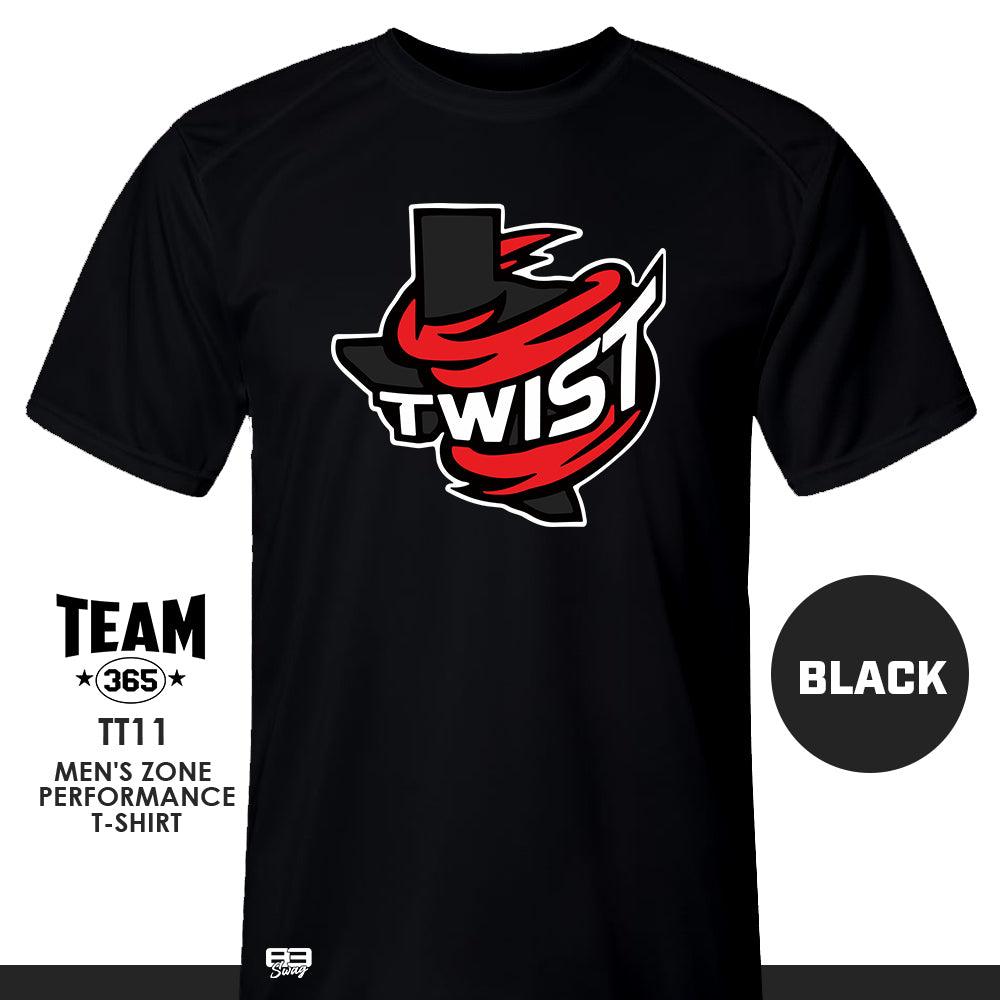 Twist Softball - Crew - Performance T-Shirt - MULTIPLE COLORS AVAILABLE - 83Swag