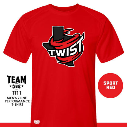 Twist Softball - Crew - Performance T-Shirt - MULTIPLE COLORS AVAILABLE - 83Swag