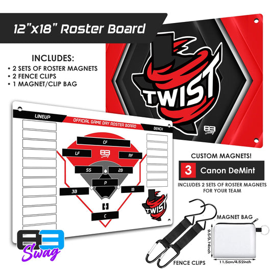 Twist Softball - Custom Team Roster Magnetic Board - 83Swag