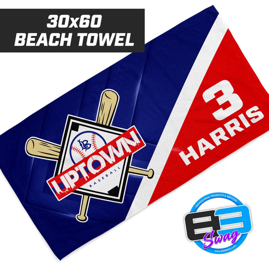 Uptown Long Beach Youth Baseball - 30"x60" Beach Towel - 83Swag