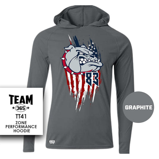 USA THEMED - Lightweight Performance Hoodie - MULTIPLE COLORS - Maumelle Bulldogs Baseball - 83Swag
