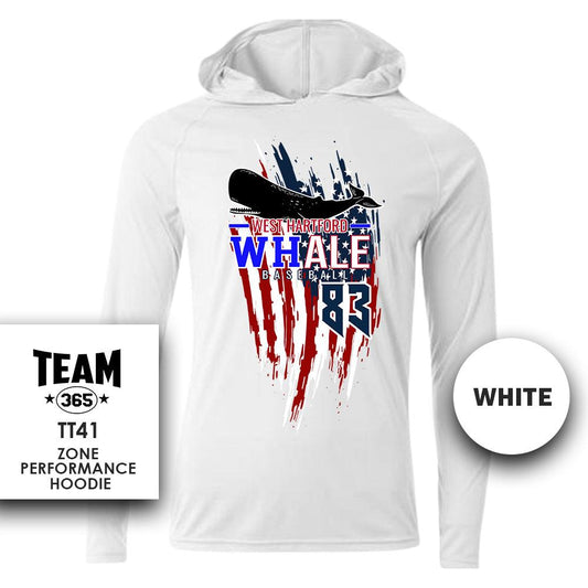 USA THEMED - Lightweight Performance Hoodie - MULTIPLE COLORS - West Hartford Whale Baseball - 83Swag