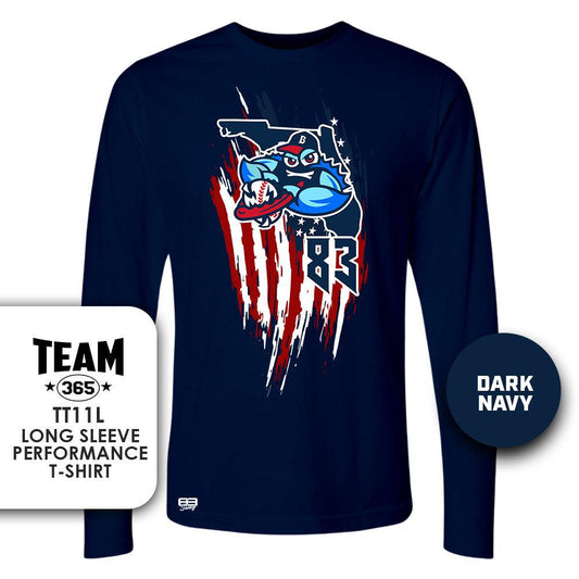 USA THEMED - Lightweight Performance Long Sleeve - MULTIPLE COLORS - FCA BlueClaws - 83Swag