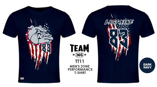 USA THEMED - MEN'S Performance T-Shirt - Front & Back Print - Maumelle Bulldogs Baseball - 83Swag
