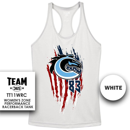 USA THEMED - Performance Women’s Racerback T - MULTIPLE COLORS AVAILABLE - Colts Baseball - 83Swag