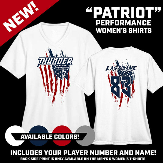 USA THEMED - WOMEN'S Performance T-Shirt - Front & Back Print - 83Swag