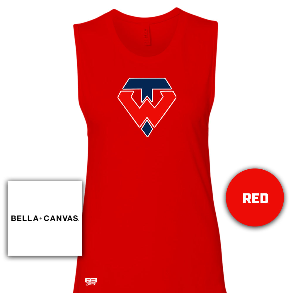 Bella + Canvas B6008 Women's Jersey Racerback Tank - Tampa Warriors Baseball V1