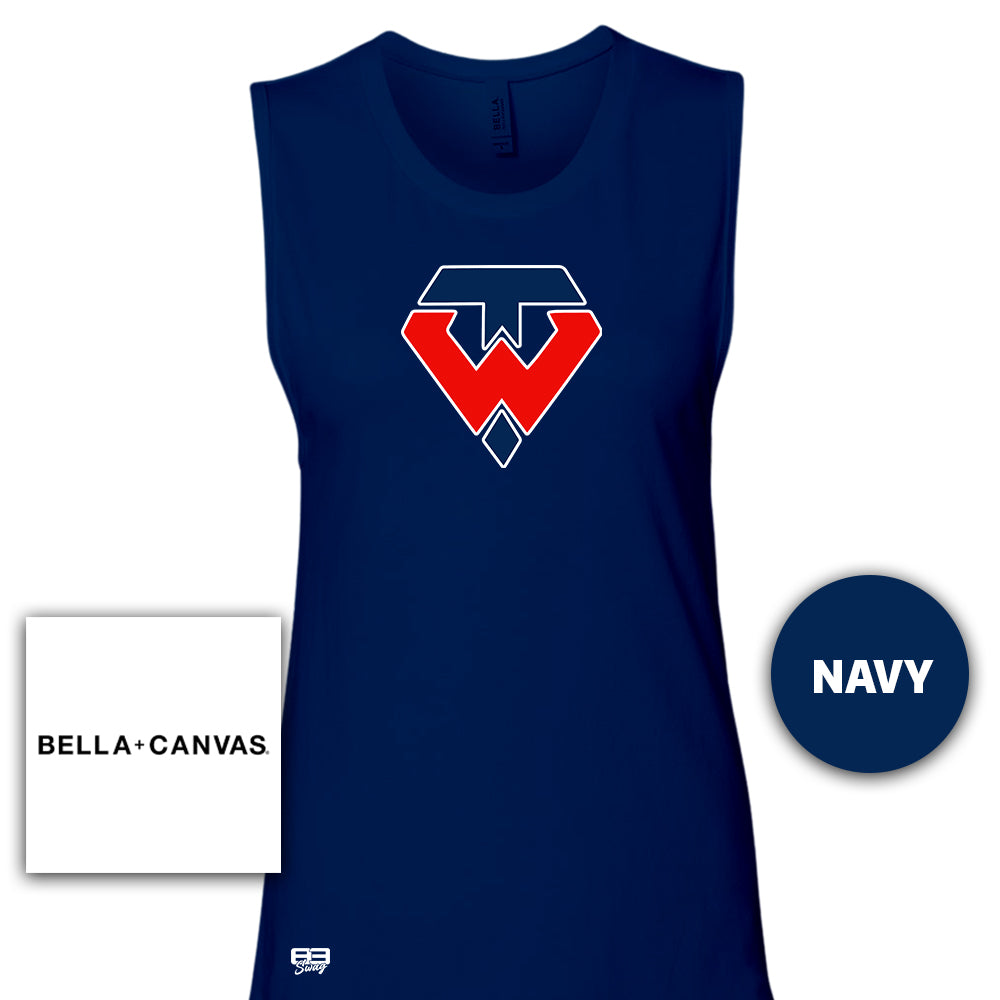 Bella + Canvas B6008 Women's Jersey Racerback Tank - Tampa Warriors Baseball V1