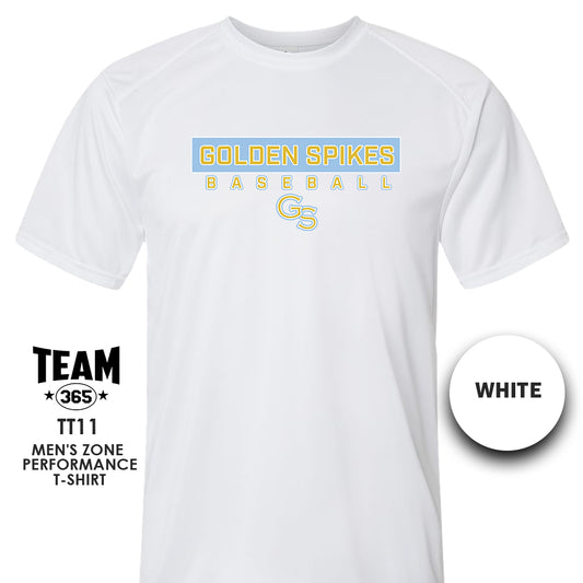 Golden Spikes Baseball V2 - Crew - Performance T-Shirt - MULTIPLE COLORS AVAILABLE