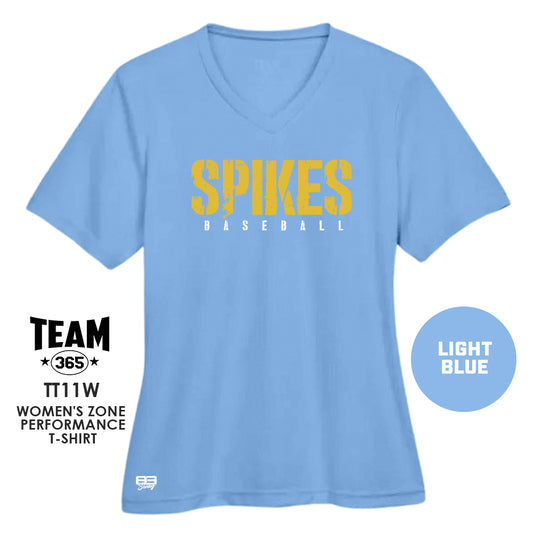 Golden Spikes Baseball V3 - Cool & Dry Performance Women's Shirt - MULTIPLE COLORS AVAILABLE