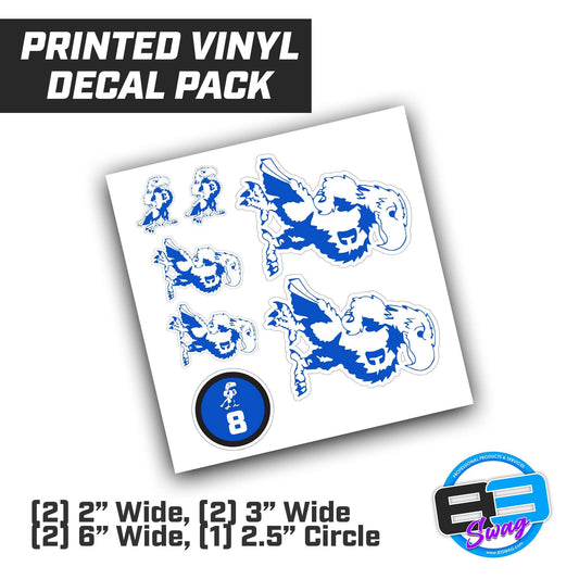 Valley Stream Central Eagles Logo Vinyl Decal Pack - 83Swag
