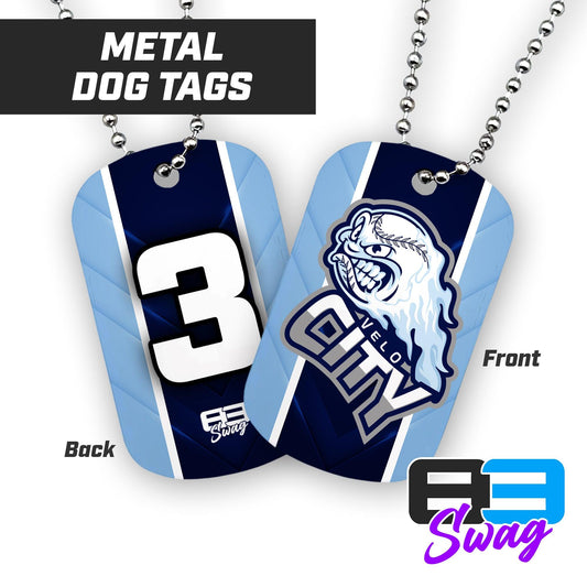 Velocity Baseball - Double Sided Dog Tags - Includes Chain - 83Swag