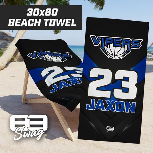 VIPERS Basketball - 30"x60" Beach Towel - 83Swag