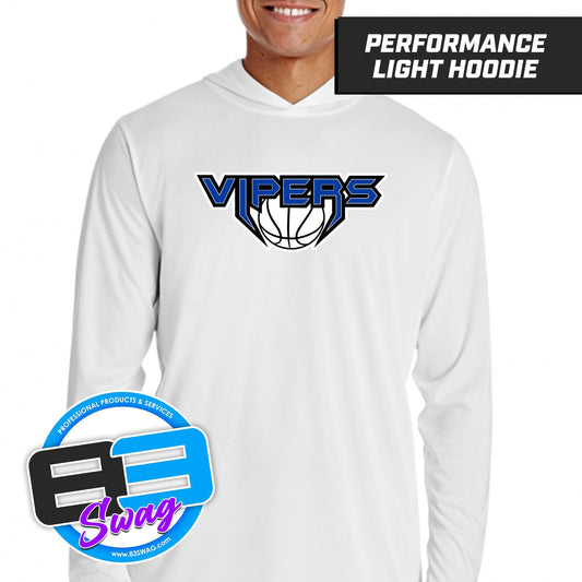 VIPERS Basketball - White - Lightweight Performance Hoodie - 83Swag