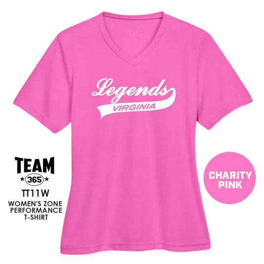 Virginia Legends Softball - CHARITY PINK - Cool & Dry Performance Women's Shirt - 83Swag
