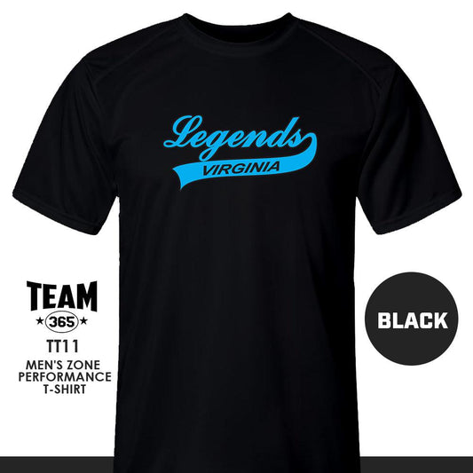 Virginia Legends Softball - Crew - Performance T-Shirt - MULTIPLE COLORS AVAILABLE - 83Swag