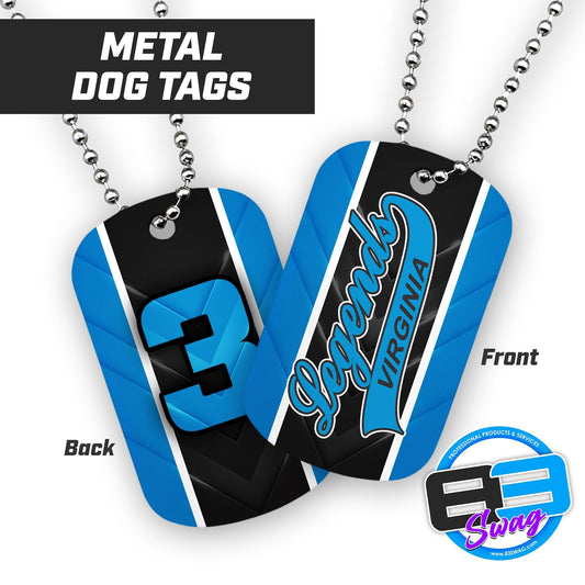 Virginia Legends Softball - Double Sided Dog Tags - Includes Chain - 83Swag