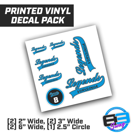 Virginia Legends Softball - Vinyl Decal Pack - 83Swag