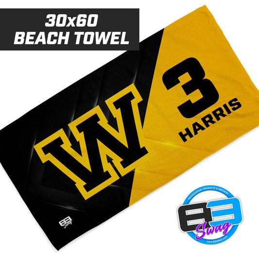 Wapanucka Indians Baseball - 30"x60" Beach Towel - 83Swag