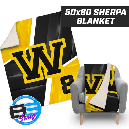 Wapanucka Indians Baseball - 50”x60” Plush Sherpa Blanket - 83Swag